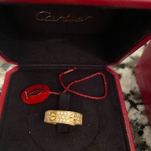 Cartier Love Ring Diamond Paved 💎 ❤️ 50